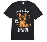Just A Boy Who Loves German Shepherds Comfort Colors Adult Heavyweight T-Shirt