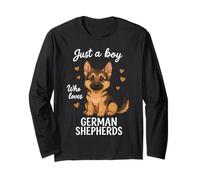 Just A Boy Who Loves German Shepherds Long Sleeve T-Shirt