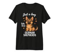 Just A Boy Who Loves German Shepherds Premium T-Shirt