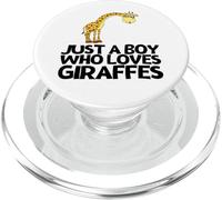 Just A Boy Who Loves Giraffes Funny Giraffe PopSockets PopGrip for MagSafe