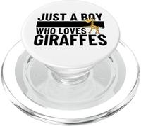 Just A Boy Who Loves Giraffes Funny Giraffe PopSockets PopGrip for MagSafe