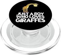 Just A Boy Who Loves Giraffes Funny Giraffe PopSockets PopGrip for MagSafe
