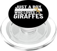 Just A Boy Who Loves Giraffes Funny Giraffe PopSockets PopGrip for MagSafe