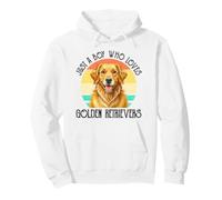 Just A Boy Who Loves Golden Retrievers Pullover Hoodie