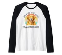 Just A Boy Who Loves Golden Retrievers Raglan Baseball Tee