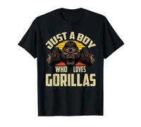 Just A Boy Who Loves Gorillas Ape Monkey Lover Boys Gorilla T-Shirt