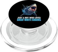 Just a Boy who loves Great White Sharks. Great White Shark PopSockets PopGrip for MagSafe