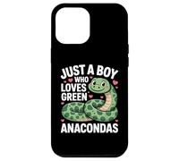 Just A Boy Who Loves Green Anacondas Cute Snake Lovers Case for iPhone 12 Pro Max