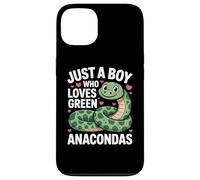 Just A Boy Who Loves Green Anacondas Cute Snake Lovers Case for iPhone 13