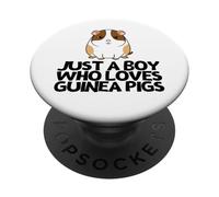 Just A Boy Who Loves Guinea Pigs Funny Guinea Pig PopSockets Adhesive PopGrip
