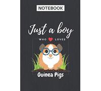 Just a boy who loves Guinea Pigs Notebook Journal: 6"x9" 110 Page College Ruled Line Writing Notebook