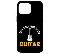 Just A Boy Who Loves Guitar Case for iPhone 16 Pro Max