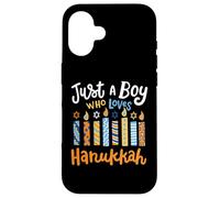 Just A Boy Who Loves Hanukkah Jewish Chanukah Festival Case for iPhone 16