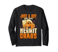 Just A Boy Who Loves Hermit Crabs Crustacean Crab Long Sleeve T-Shirt