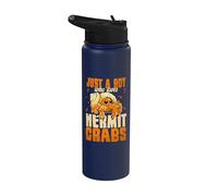 Just A Boy Who Loves Hermit Crabs Crustacean Crab Stainless Steel Insulated Water Bottle