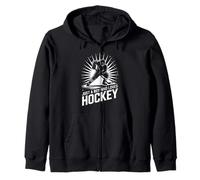Just A Boy Who Loves Hockey Ice Hockey Fan Zip Hoodie