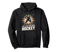 Just A Boy Who Loves Hockey Ice Hockey Player Pullover Hoodie