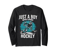 Just a Boy Who Loves Hockey Long Sleeve T-Shirt