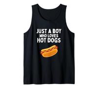 Just A Boy Who Loves Hot Dogs Funny Hot Dog Lover Humor Tank Top
