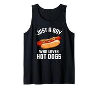 Just a Boy Who Loves Hot Dogs Funny Hot Dog Tank Top