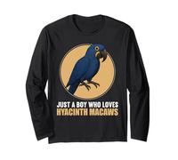 Just a Boy who Loves Hyacinth Macaws Hyacinth Macaw Long Sleeve T-Shirt