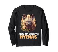 Just a Boy who Loves Hyenas. Hyenas Hyena Long Sleeve T-Shirt