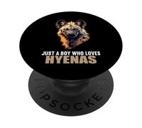 Just a Boy who loves Hyenas. Hyenas Hyena PopSockets Adhesive PopGrip