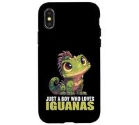 Just a Boy who loves Iguanas. guanas Iguana Case for iPhone X/XS