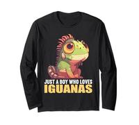 Just a Boy who Loves Iguanas. guanas Iguana Long Sleeve T-Shirt