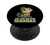Just a Boy who loves Iguanas. guanas Iguana PopSockets Adhesive PopGrip