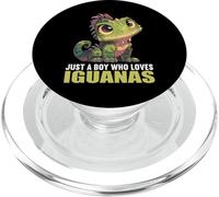 Just a Boy who loves Iguanas. guanas Iguana PopSockets PopGrip for MagSafe