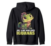 Just a Boy who loves Iguanas. guanas Iguana Zip Hoodie