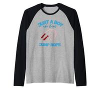 Just a boy who Loves Jumping Rope Raglan Baseball Tee