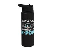 Just A Boy Who Loves K-Pop South Korea Korean Pop Music Stainless Steel Insulated Water Bottle