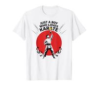 Just A Boy Who Loves Karate Martial Arts Karate Lover Karate T-Shirt