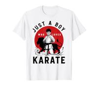 Just A Boy Who Loves Karate Martial Arts Karate Lover Karate T-Shirt