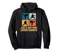 Just a Boy Who Loves Karate Youth Martial Arts Passion Fun Pullover Hoodie