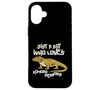 Just A Boy Who Loves Komodo Dragons Reptile Animals Gift Case for iPhone 16 Plus