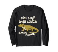 Just A Boy Who Loves Komodo Dragons Reptile Animals Gift Long Sleeve T-Shirt