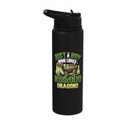 Just A Boy Who Loves Komodo Dragons Stainless Steel Insulated Water Bottle