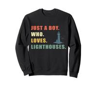 Just A Boy Who Loves Lighthouses Funny retro Lighthouse Sweatshirt