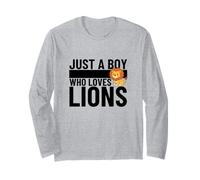 Just A Boy Who Loves Lions Funny Lion Long Sleeve T-Shirt