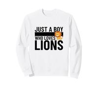 Just A Boy Who Loves Lions Funny Lion Sweatshirt