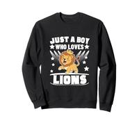 Just A Boy Who Loves Lions Funny Lion Sweatshirt