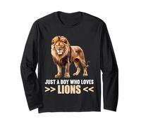 Just a Boy who Loves Lions Lion Long Sleeve T-Shirt