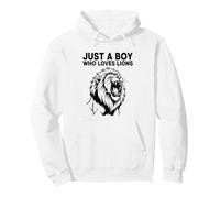 Just A Boy Who Loves Lions Pullover Hoodie