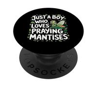 Just A Boy Who Loves Loves Praying Mantises PopSockets Adhesive PopGrip