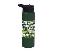 Just A Boy Who Loves Loves Praying Mantises Stainless Steel Insulated Water Bottle
