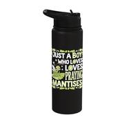 Just A Boy Who Loves Loves Praying Mantises Stainless Steel Insulated Water Bottle
