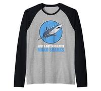 Just a Boy who loves Mako Sharks Mako Shark Raglan Baseball Tee